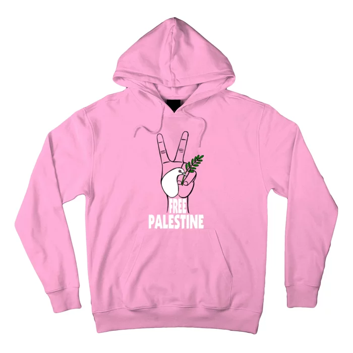 West Bank Middle East Peace Dove Olive Branch Free Palestine Hoodie