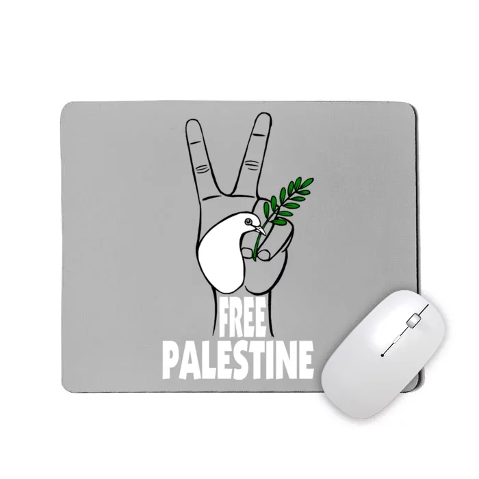 West Bank Middle East Peace Dove Olive Branch Free Palestine Mousepad