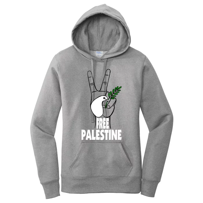 West Bank Middle East Peace Dove Olive Branch Free Palestine Women's Pullover Hoodie