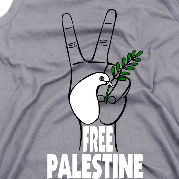 West Bank Middle East Peace Dove Olive Branch Free Palestine Tank Top