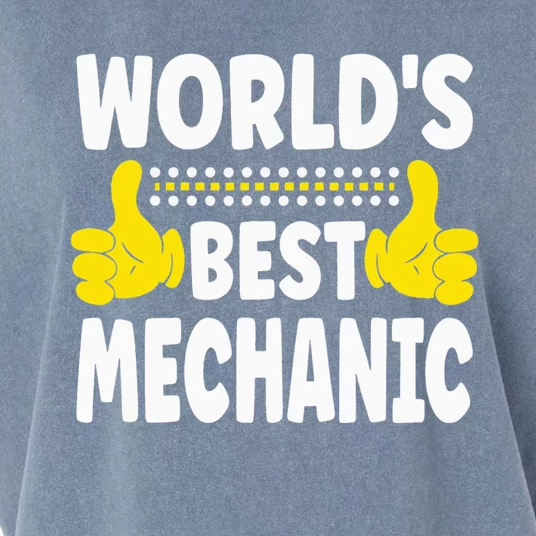 World's Best Mechanic Funny Profession Mechanic Garment-Dyed Women's Muscle Tee