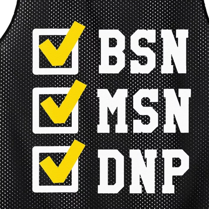 Womens BSN MSN DNP Doctorate Degree Checklist Funny Graduation Gift Mesh Reversible Basketball Jersey Tank