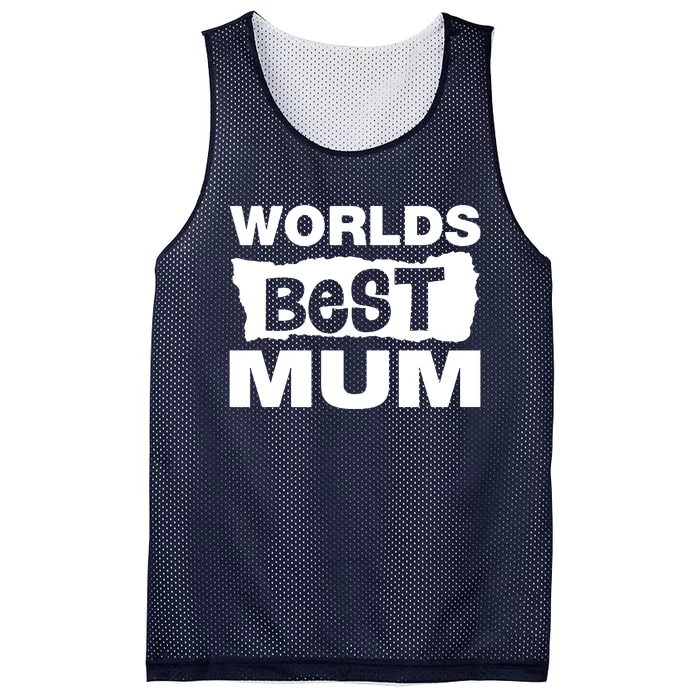 Worlds Best Mum Mesh Reversible Basketball Jersey Tank