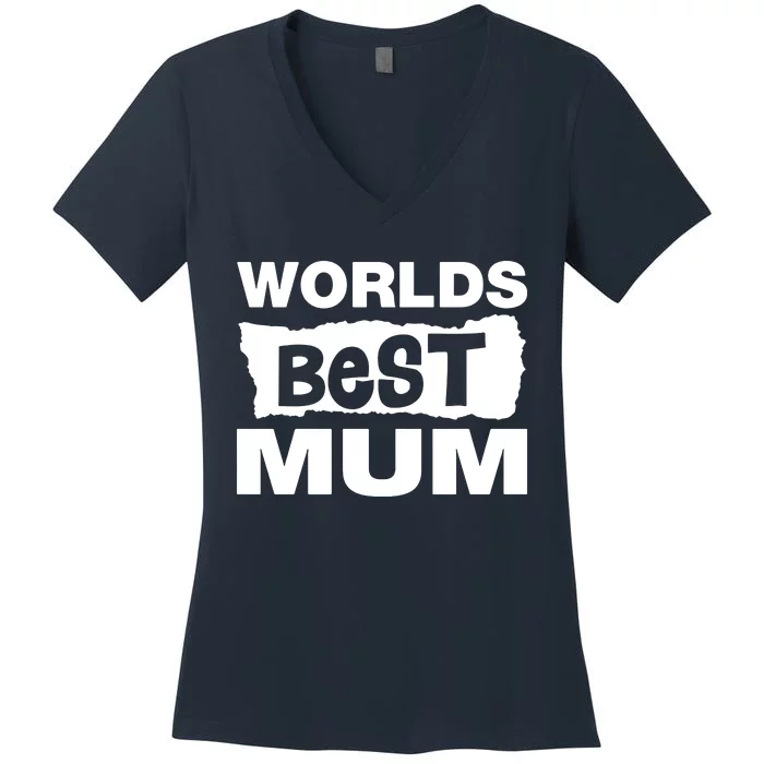 Worlds Best Mum Women's V-Neck T-Shirt