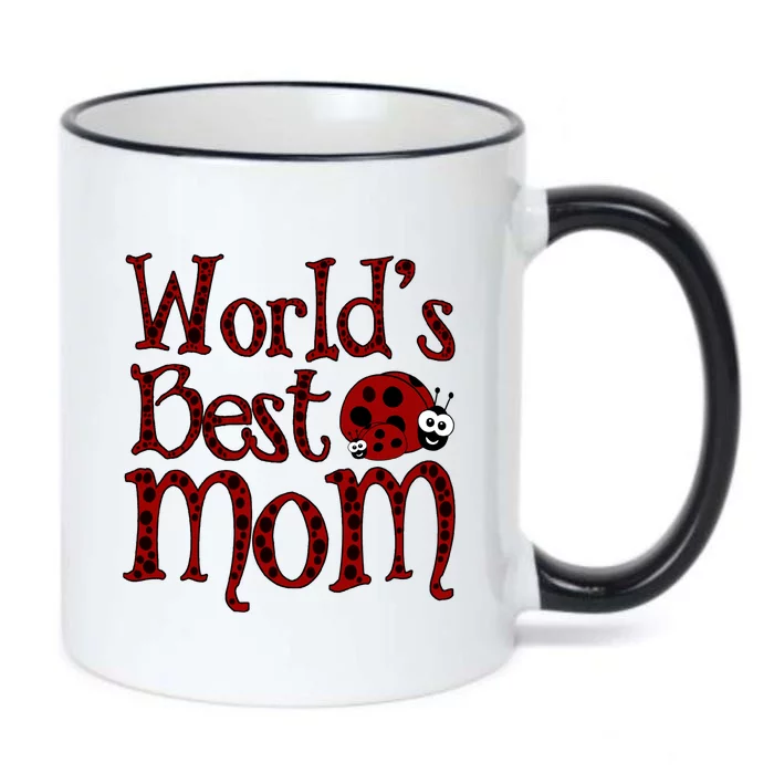 Worlds Best Mom Ladybugs Black Color Changing Mug