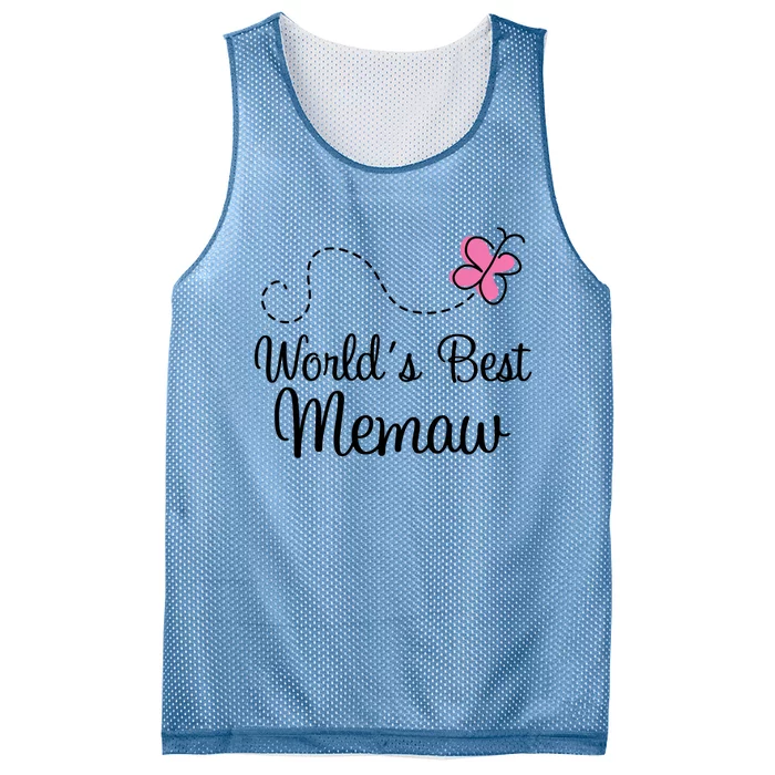 Worlds Best Memaw Grandma Gift Mesh Reversible Basketball Jersey Tank