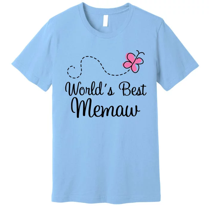 Worlds Best Memaw Grandma Gift Premium T-Shirt