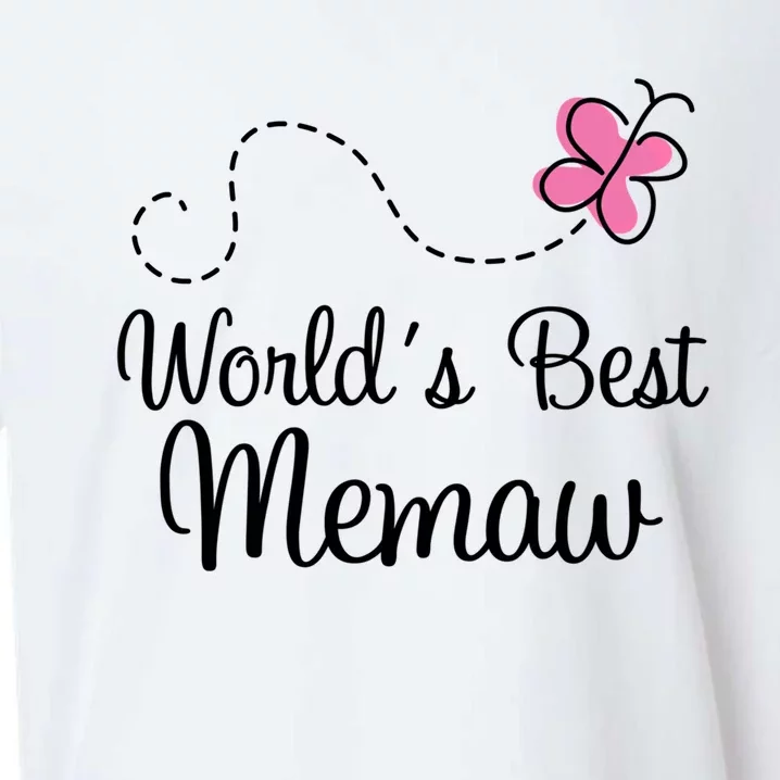 Worlds Best Memaw Grandma Gift Sueded Cloud Jersey T-Shirt