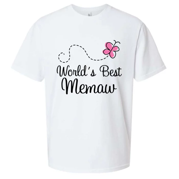 Worlds Best Memaw Grandma Gift Sueded Cloud Jersey T-Shirt