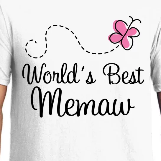 Worlds Best Memaw Grandma Gift Pajama Set