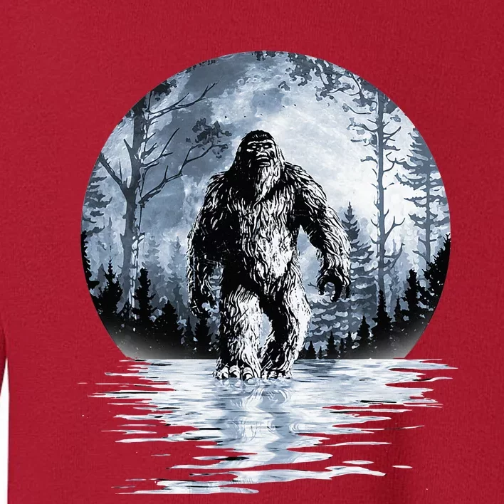 Women Bigfoot Moon Lunar Sasquatch Toddler Sweatshirt