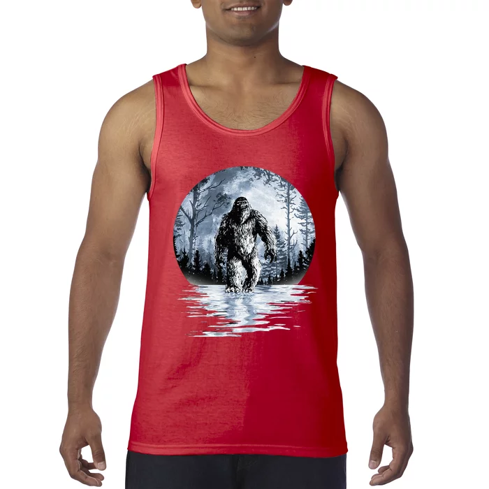 Women Bigfoot Moon Lunar Sasquatch Tank Top