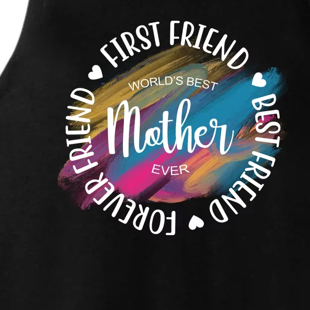 Worlds Best Mother Ever Cute Mother's Day Gift Ladies Tri-Blend Wicking Tank