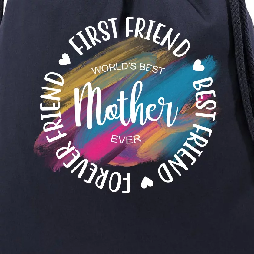 Worlds Best Mother Ever Cute Mother's Day Gift Drawstring Bag