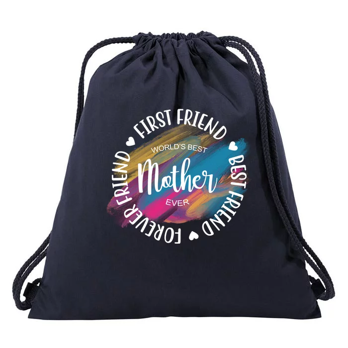 Worlds Best Mother Ever Cute Mother's Day Gift Drawstring Bag