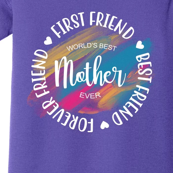 Worlds Best Mother Ever Cute Mother's Day Gift Baby Bodysuit