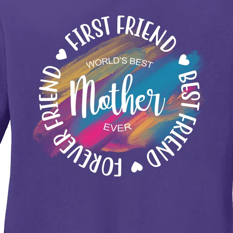 Worlds Best Mother Ever Cute Mother's Day Gift Ladies Long Sleeve Shirt