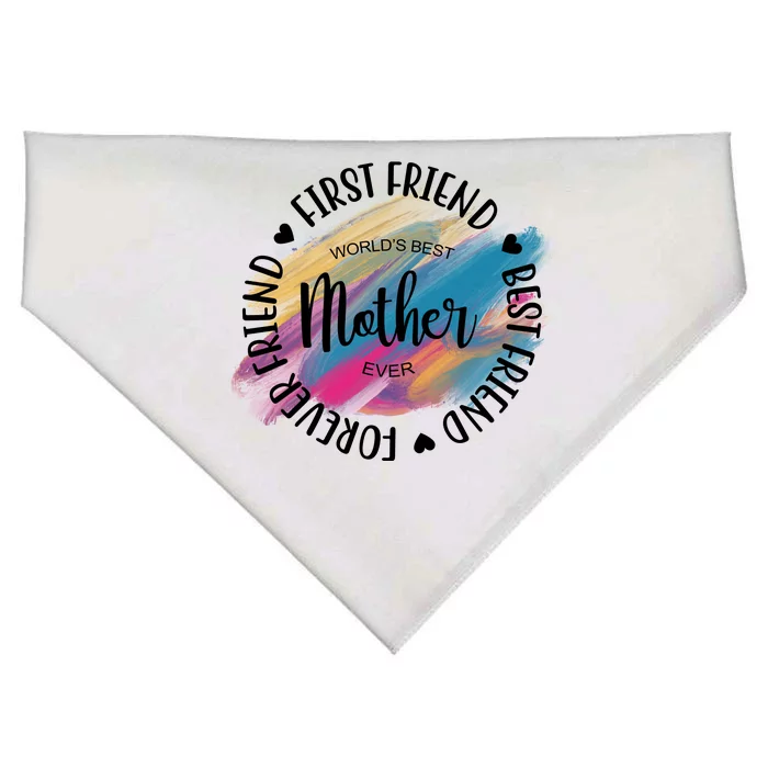 Worlds Best Mother Ever Cute Mother's Day Gift USA-Made Doggie Bandana