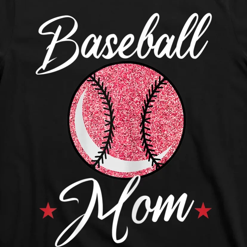 Womens Baseball Mom Cool Sport Mommy Mama Momma Wife Mother T-Shirt