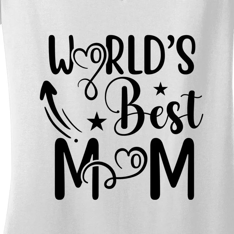 Worlds Best Mom Women's V-Neck T-Shirt