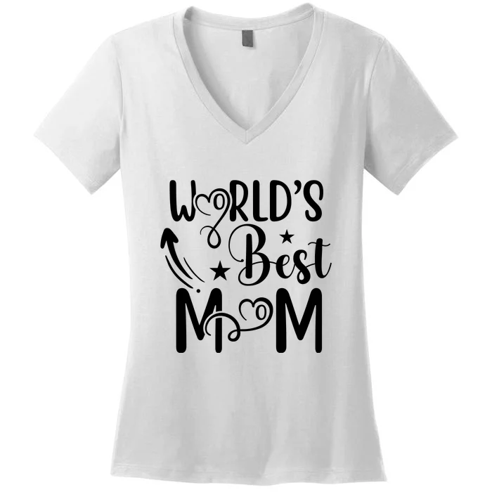 Worlds Best Mom Women's V-Neck T-Shirt