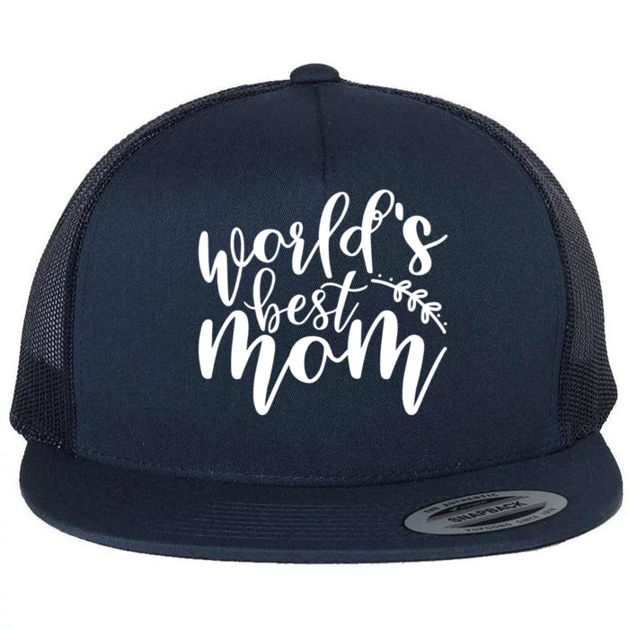 World's Best Mom Great Gift Party Mother's Day Meaningful Gift Flat Bill Trucker Hat