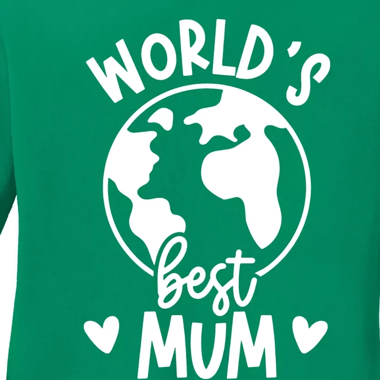 Worlds Best Mum Ladies Long Sleeve Shirt