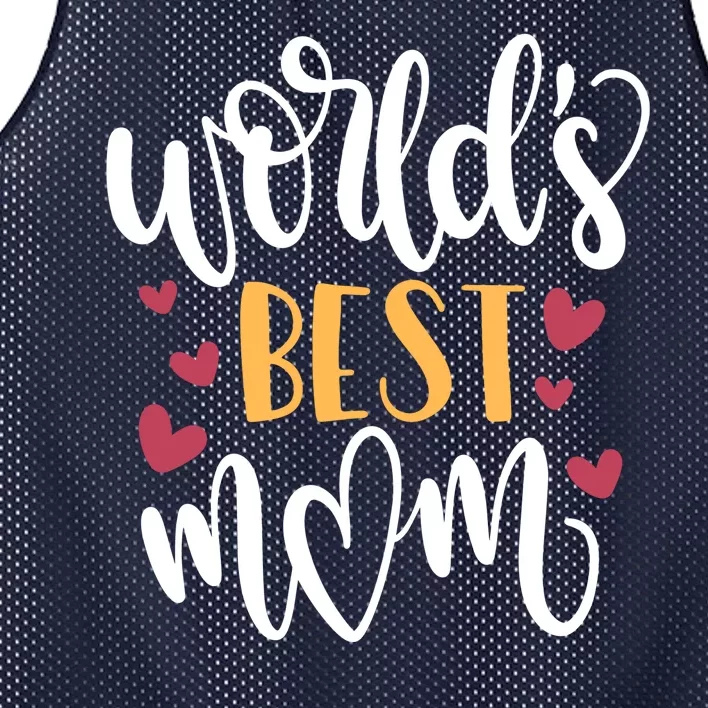 World's Best Mom Love Gift Mesh Reversible Basketball Jersey Tank