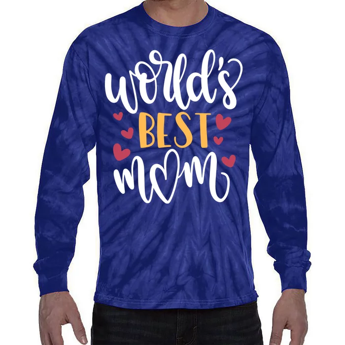 World's Best Mom Love Gift Tie-Dye Long Sleeve Shirt