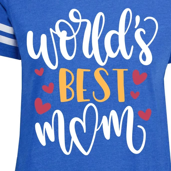 World's Best Mom Love Gift Enza Ladies Jersey Football T-Shirt