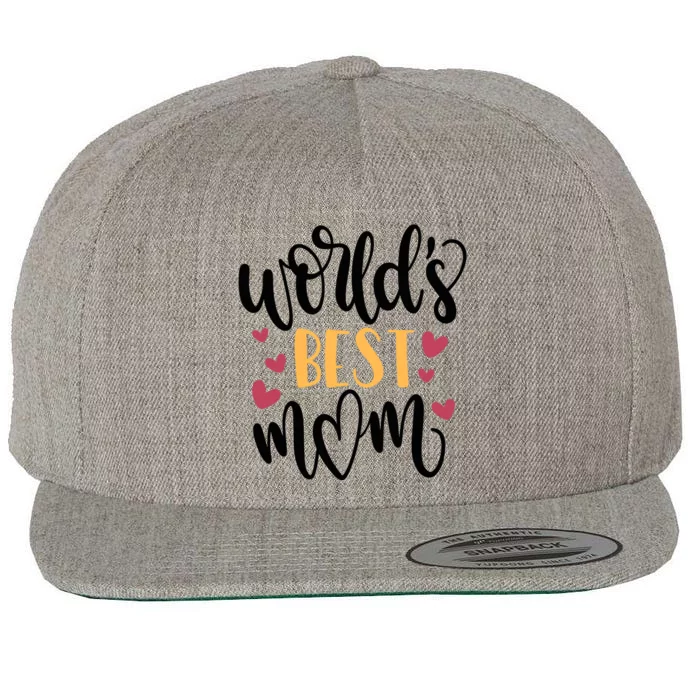 World's Best Mom Love Gift Wool Snapback Cap