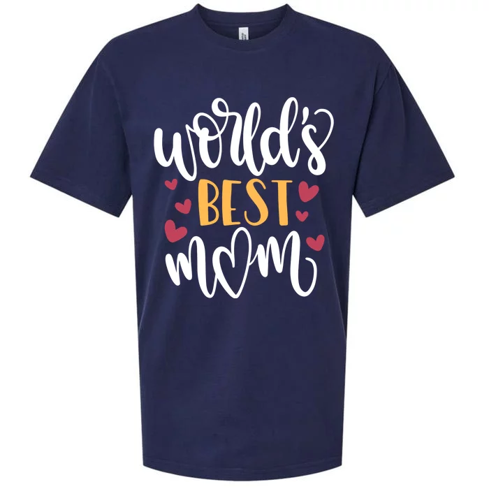 World's Best Mom Love Gift Sueded Cloud Jersey T-Shirt