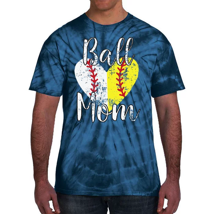 Women's Ball Mom Baseball Mama Team Sports Mother's Day Tie-Dye T-Shirt