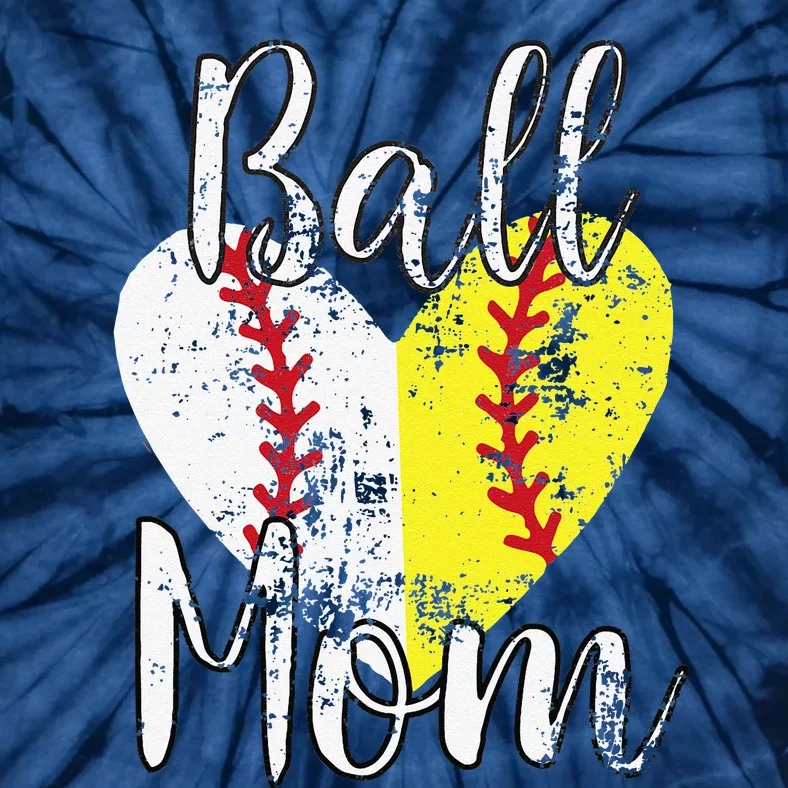 Women's Ball Mom Baseball Mama Team Sports Mother's Day Tie-Dye T-Shirt