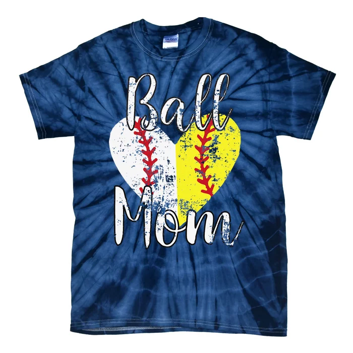 Women's Ball Mom Baseball Mama Team Sports Mother's Day Tie-Dye T-Shirt