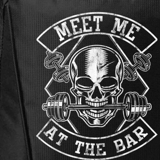 Weightlifting Bodybuilding Meet Me At The Bar Powerlifting City Backpack