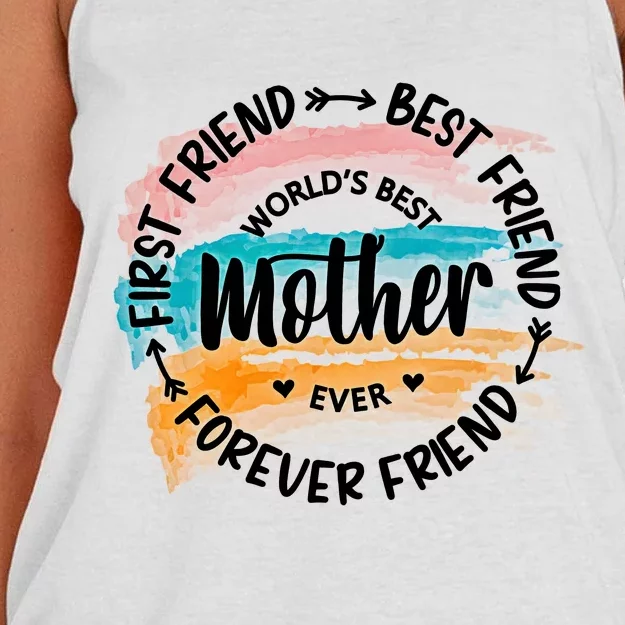 World's Best Mother Ever Best Mama Mother's Day Gift Idea For Mama Women's Knotted Racerback Tank