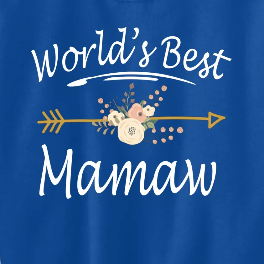 WorldS Best Mamaw Gift Mothers Day Cute Funny Gift Kids Sweatshirt