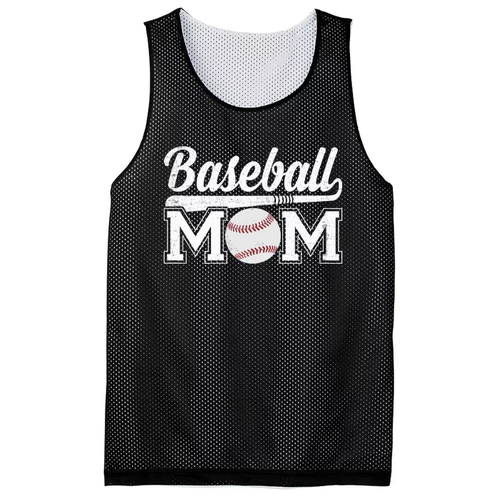 Wo Baseball Mom Mothers Day for Mama Mommy of Baseball Player Mesh Reversible Basketball Jersey Tank