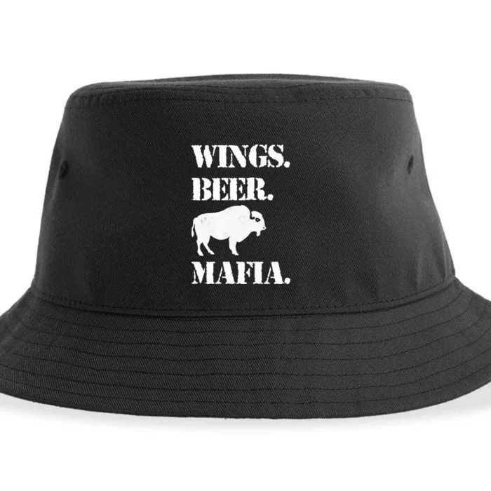 Wings Beer Mafia Buffalo Ny Buffalo Football Sustainable Bucket Hat