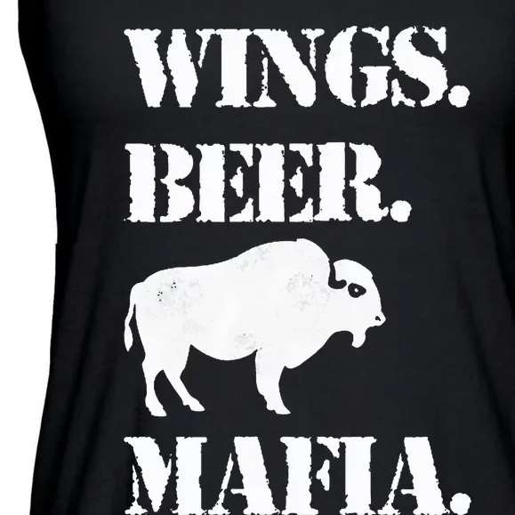 Wings Beer Mafia Buffalo Ny Buffalo Football Ladies Essential Flowy Tank