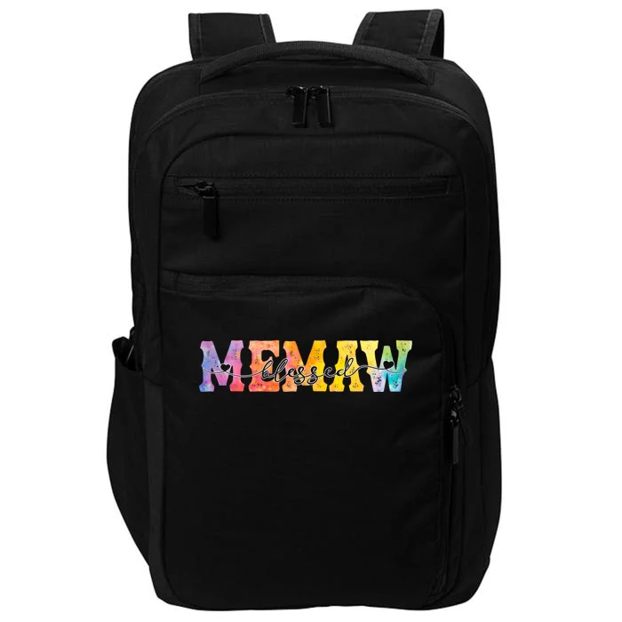 Wo Blessed Memaw Cute Colorful Hearts Memaw Gift Funny Gift Impact Tech Backpack