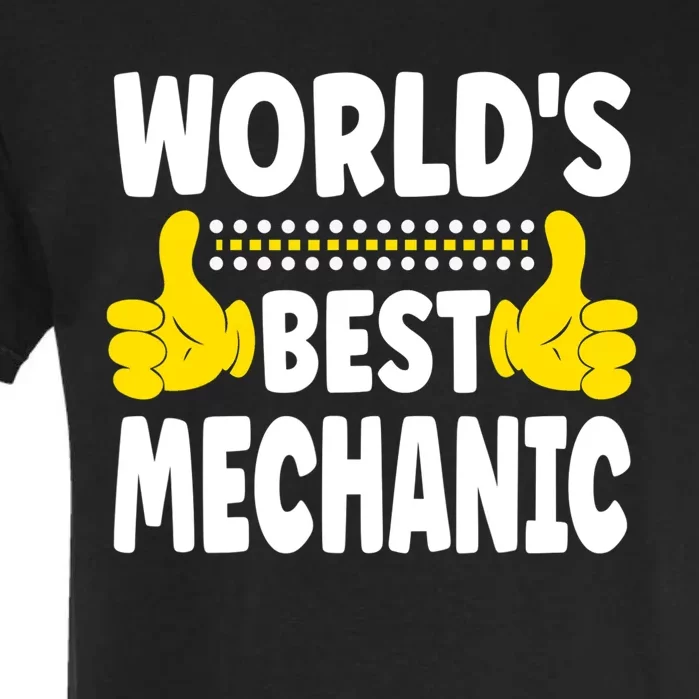 World's Best Mechanic Job Title Funny quote Mechanic Garment-Dyed Heavyweight T-Shirt