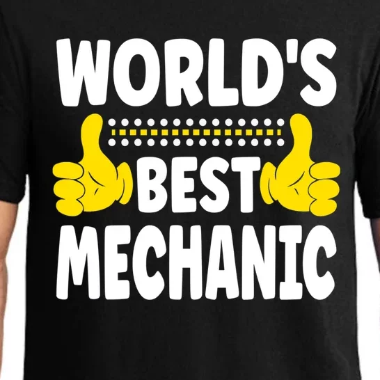 World's Best Mechanic Job Title Funny quote Mechanic Pajama Set