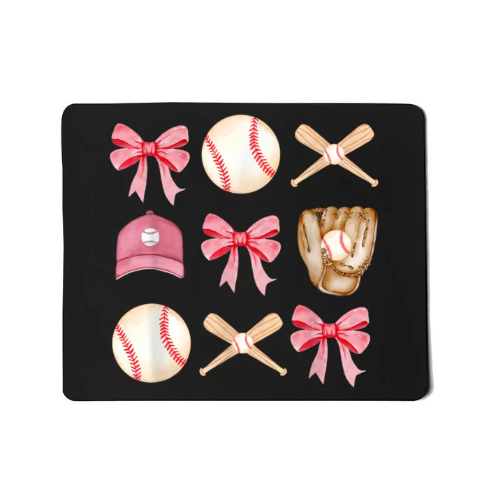 Women Baseball Mom Coquette Mothers Day Baseball Mama Gift Mousepad