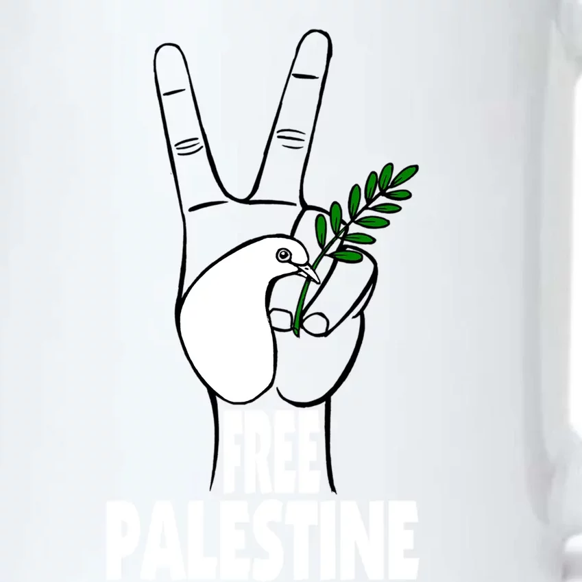 West Bank Middle East Peace Dove Olive Branch Free Palestine Gift Black Color Changing Mug