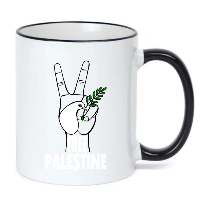 West Bank Middle East Peace Dove Olive Branch Free Palestine Gift Black Color Changing Mug