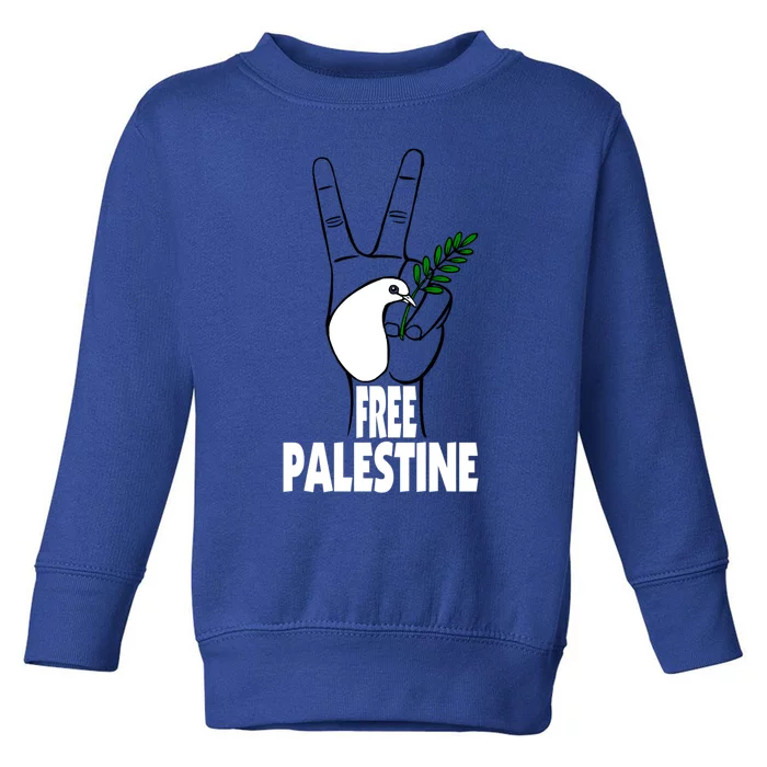 West Bank Middle East Peace Dove Olive Branch Free Palestine Gift Toddler Sweatshirt