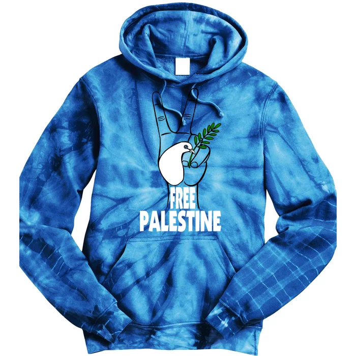 West Bank Middle East Peace Dove Olive Branch Free Palestine Gift Tie Dye Hoodie