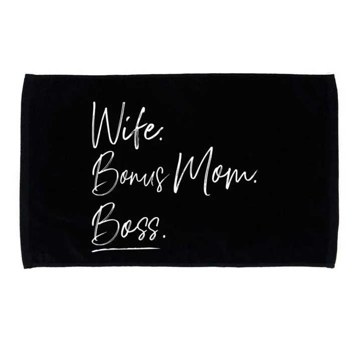 Wife Bonus Mom Boss Cute Gift Microfiber Hand Towel